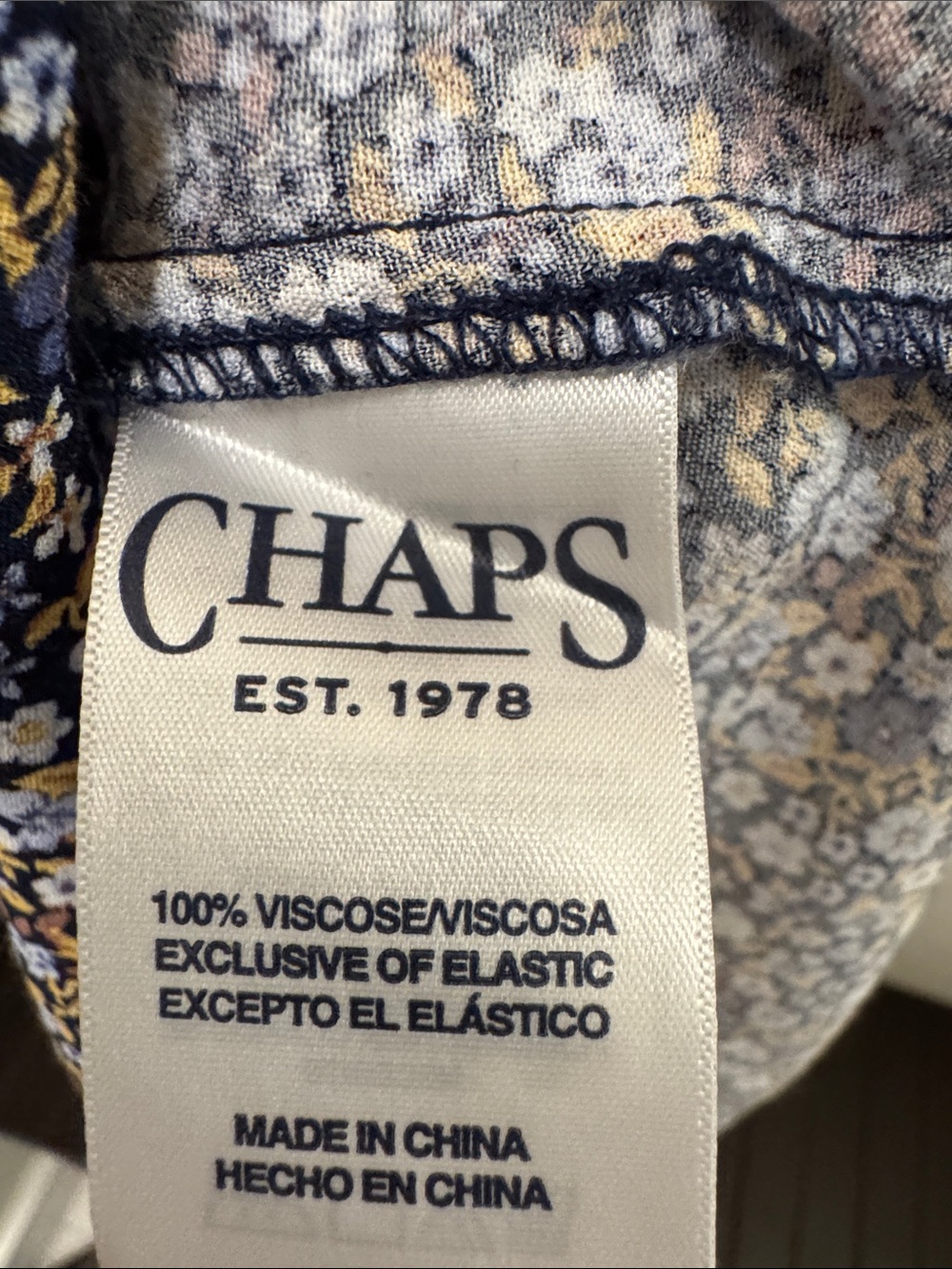 Chaps Navy Floral Maxi Dress - Picture 10 of 12